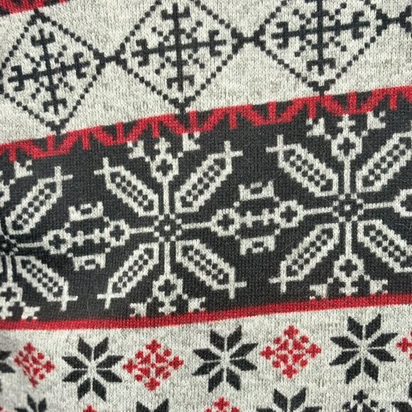 Levi’s Nordic Fair Isle Snowflake Womens Small Shawl Collar Sweater Cardigan - Picture 8 of 12